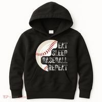 Eat Sleep Baseball Repeat Baseball Kids Hoodie thumb 0