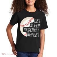 Eat Sleep Baseball Repeat Baseball Kids T-Shirt thumb 2