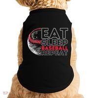 Eat Sleep Baseball Repeat Players Doggie Tank thumb 0