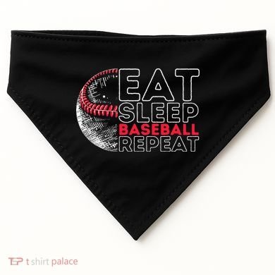 Eat Sleep Baseball Repeat Players USA-Made Doggie Bandana