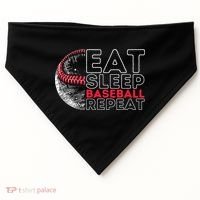 Eat Sleep Baseball Repeat Players USA-Made Doggie Bandana thumb 0