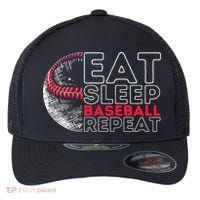 Eat Sleep Baseball Repeat Players Flexfit Unipanel Trucker Cap thumb 0