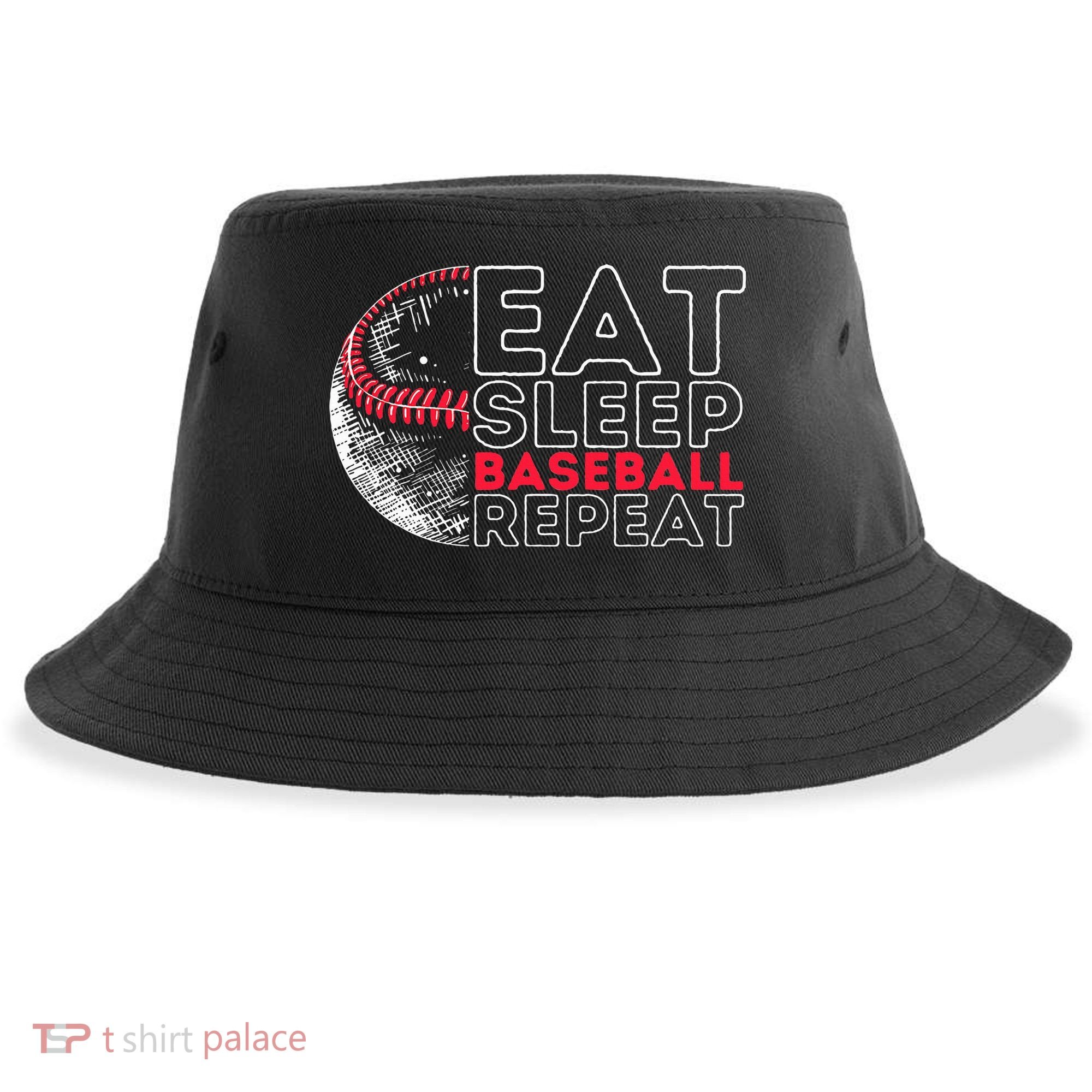 Eat Sleep Baseball Repeat Players Sustainable Bucket Hat