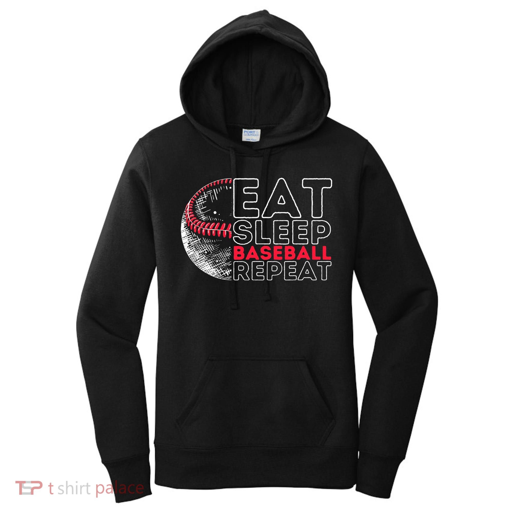 Eat Sleep Baseball Repeat Players Women's Hoodie