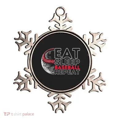 Eat Sleep Baseball Repeat Players Ornament