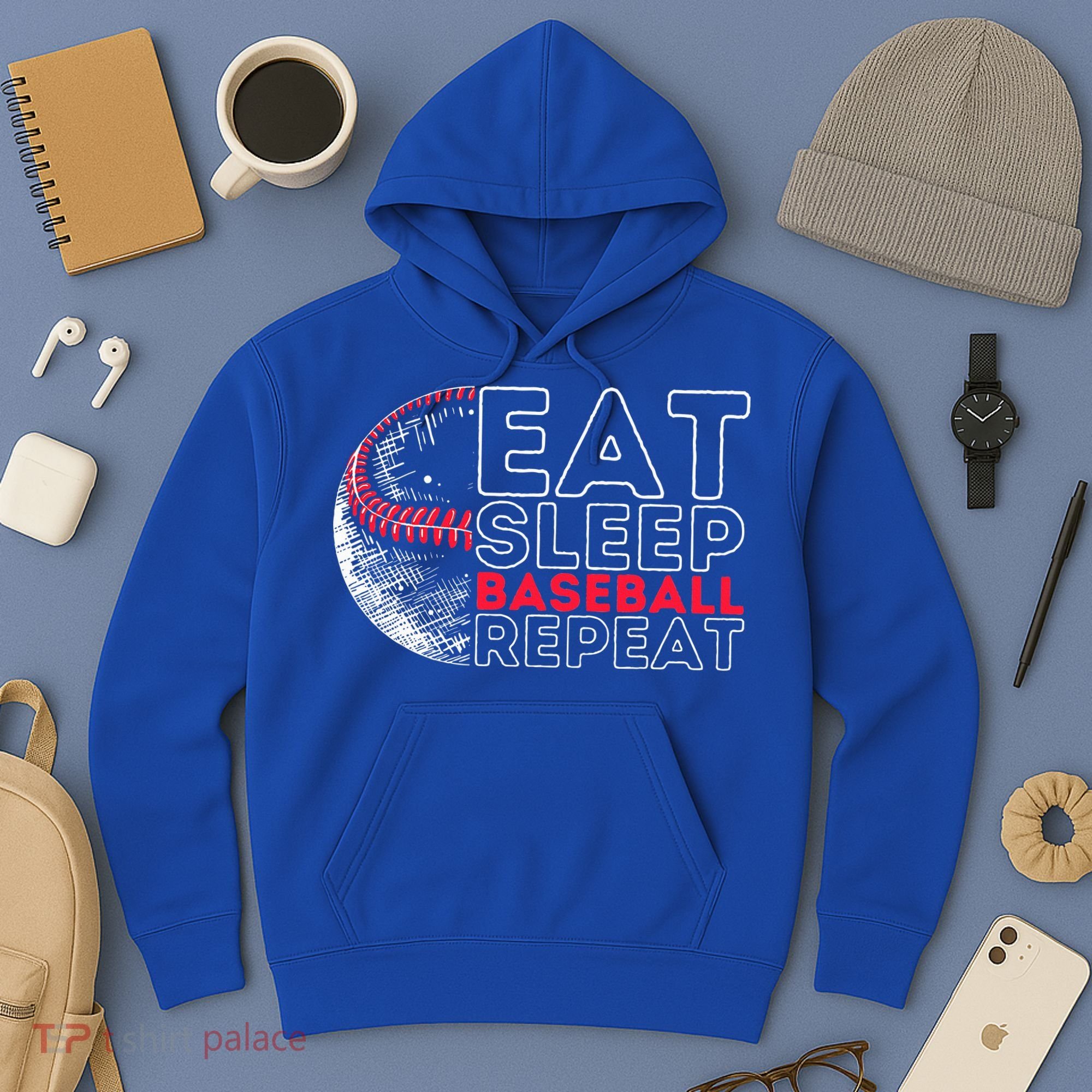 Eat Sleep Baseball Repeat Players Hoodie