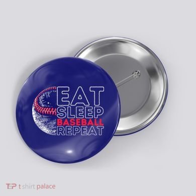 Eat Sleep Baseball Repeat Players Button