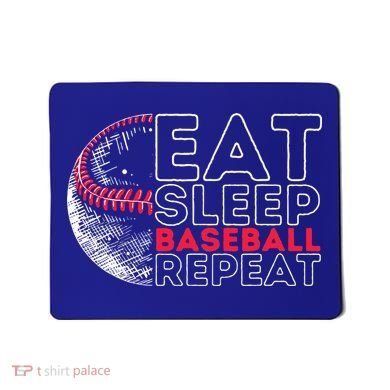 Eat Sleep Baseball Repeat Players Mousepad