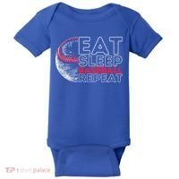 Eat Sleep Baseball Repeat Players Baby Bodysuit thumb 0