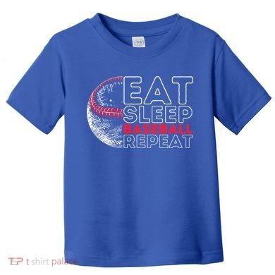 Eat Sleep Baseball Repeat Players Toddler T-Shirt