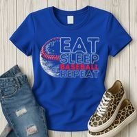 Eat Sleep Baseball Repeat Players Women's T-Shirt thumb 3