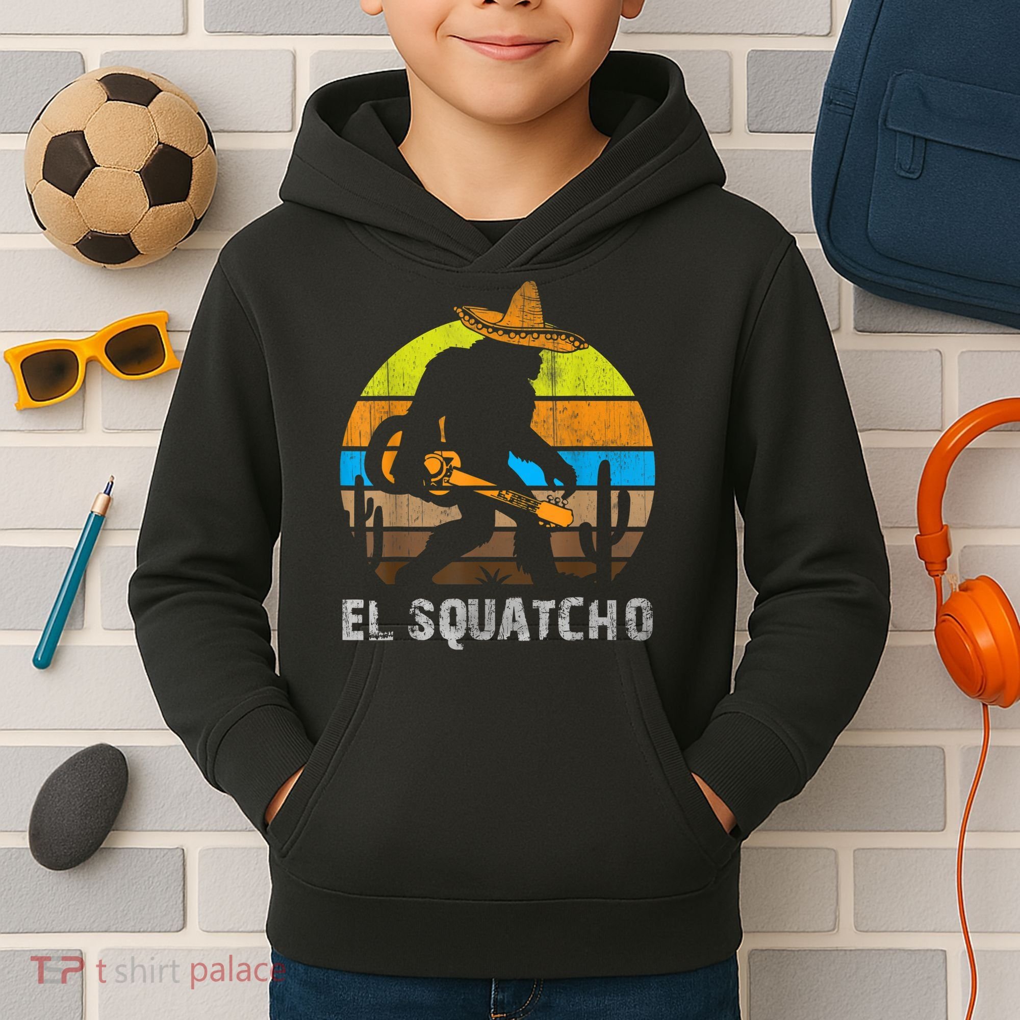 El Squatcho Bigfoot Sasquatch Kids Hoodie