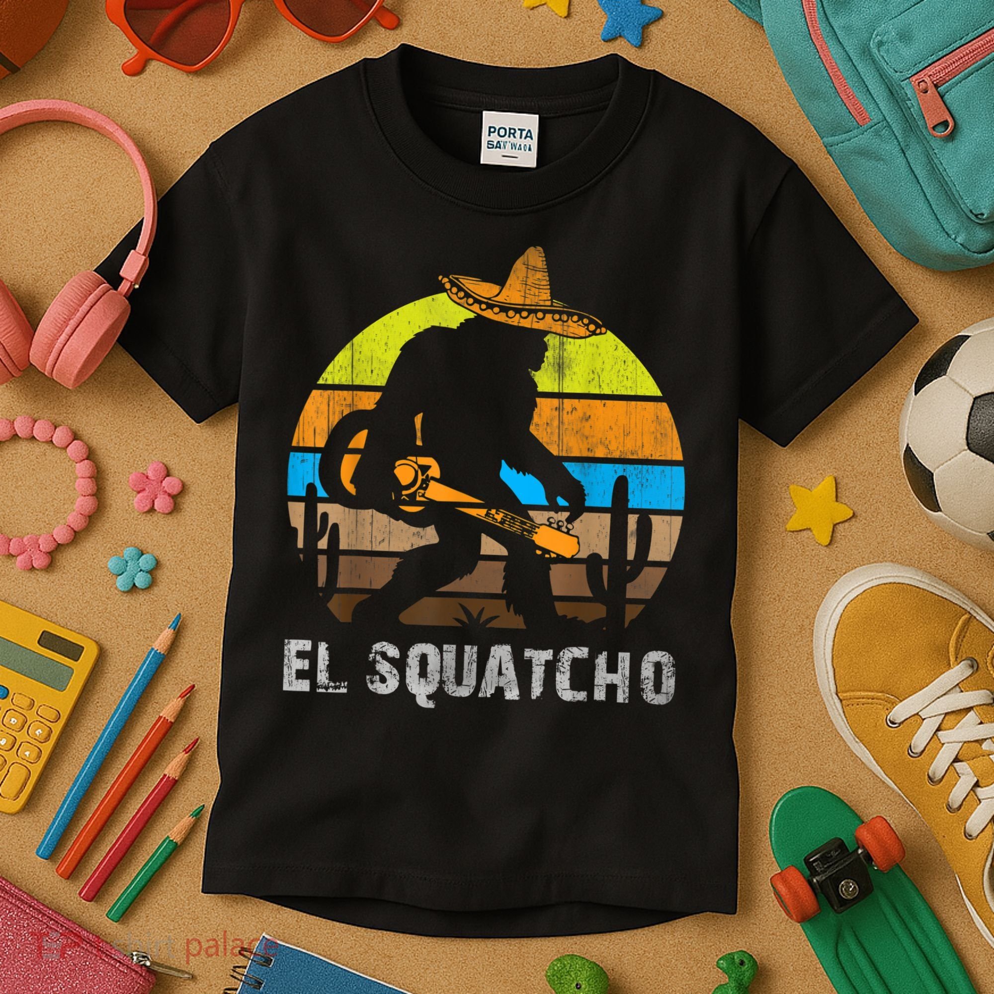 El Squatcho Bigfoot Sasquatch Kids T-Shirt