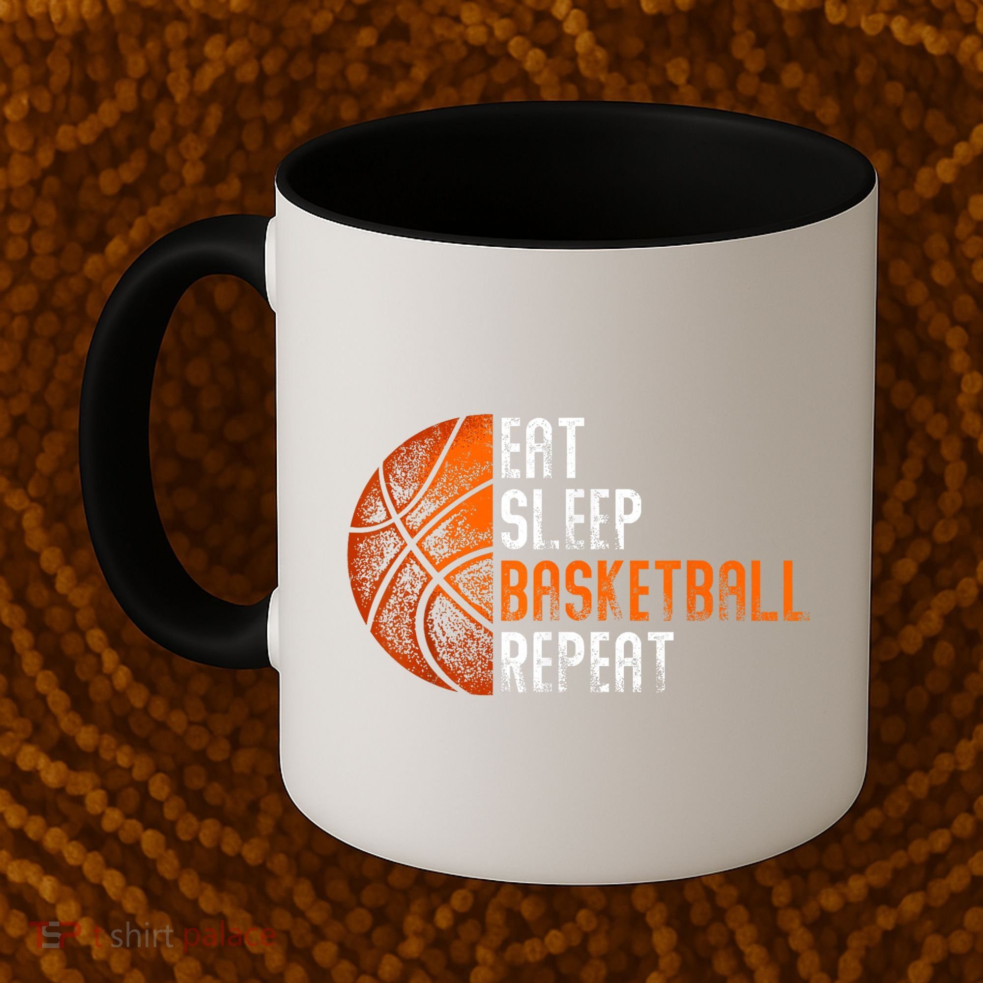Eat Sleep Basketball Repeat Adults Basketball Coffee Mug
