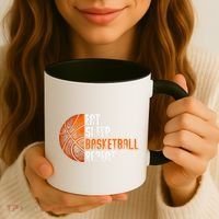 Eat Sleep Basketball Repeat Adults Basketball Coffee Mug thumb 3