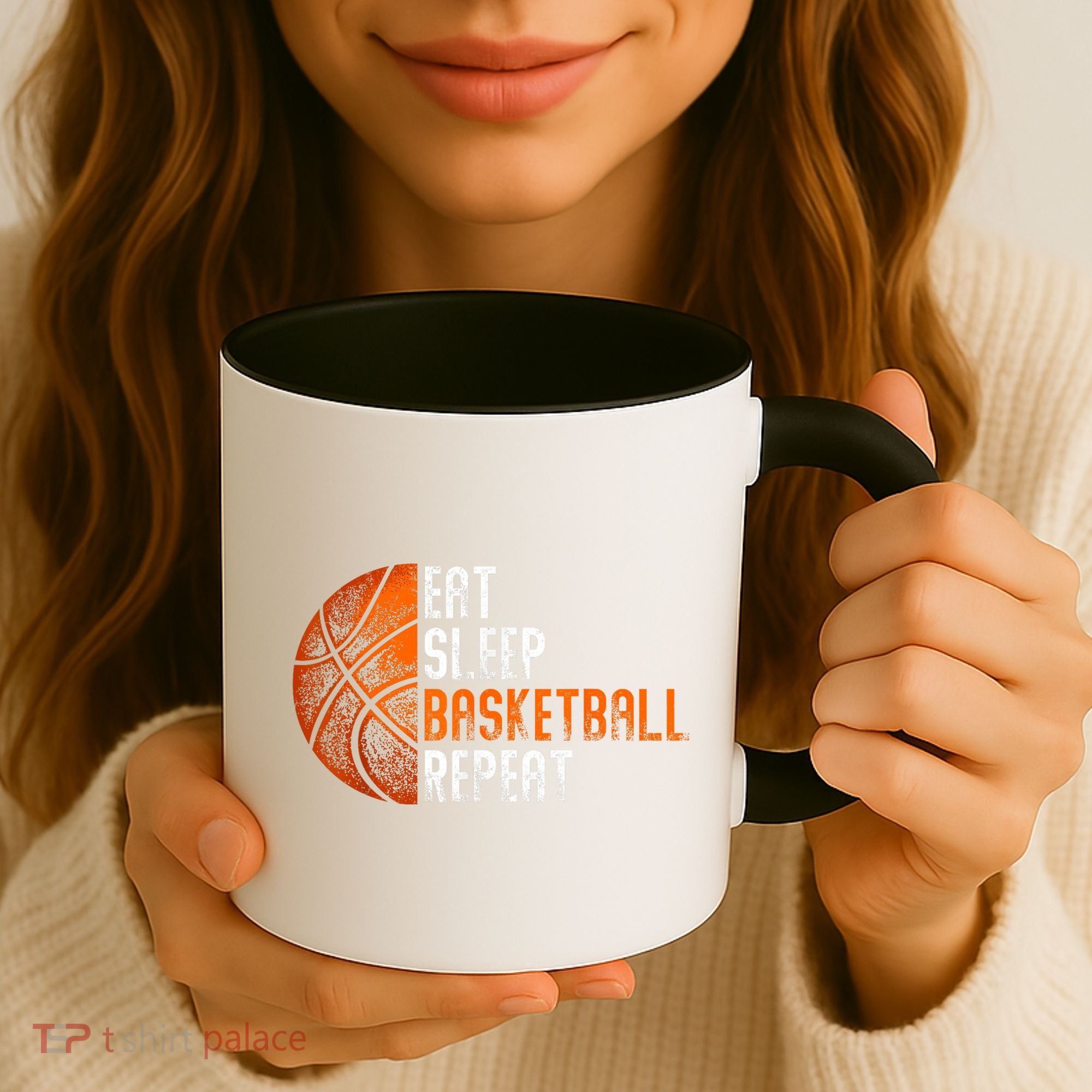 Eat Sleep Basketball Repeat Adults Basketball Coffee Mug