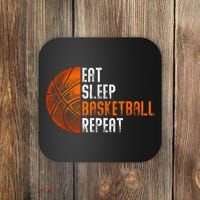 Eat Sleep Basketball Repeat Adults Basketball Coaster thumb 0