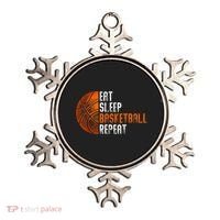 Eat Sleep Basketball Repeat Adults Basketball Ornament thumb 0