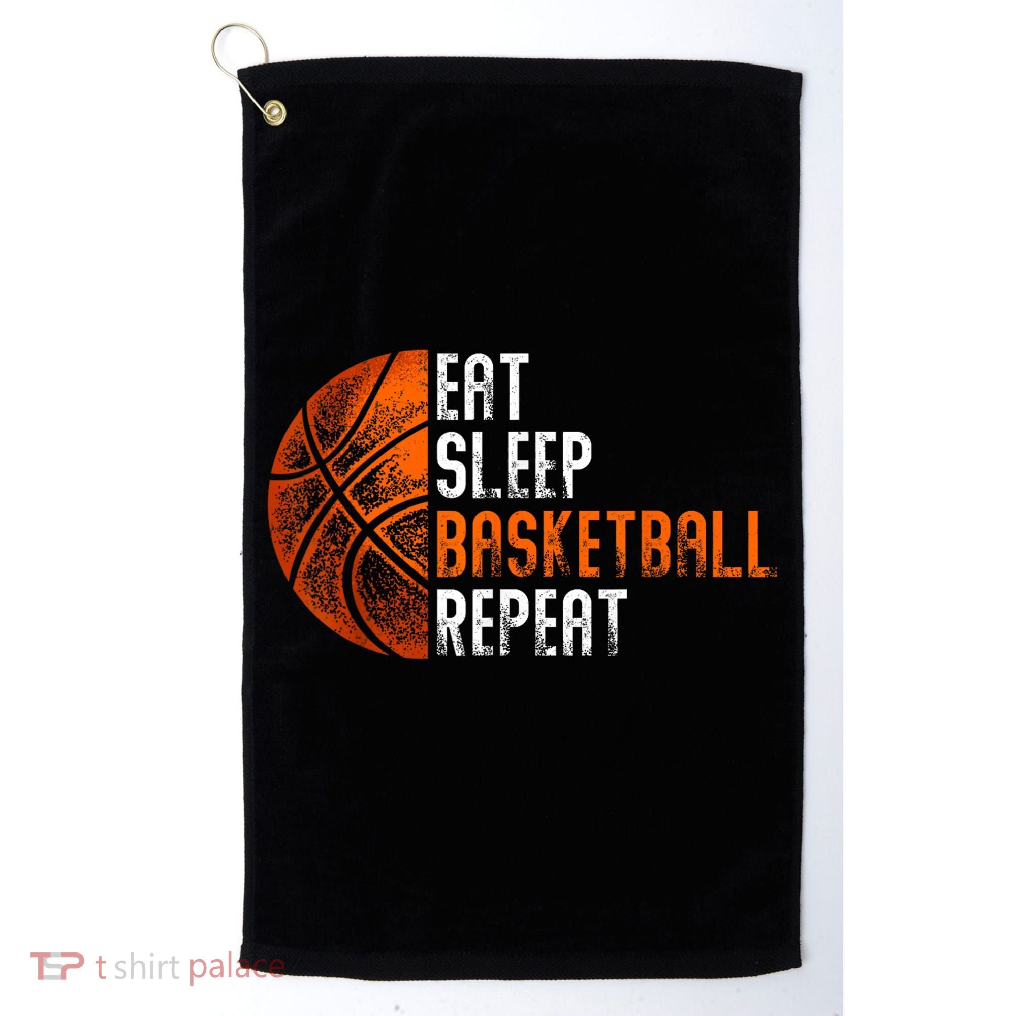 Eat Sleep Basketball Repeat Adults Basketball Golf Towel
