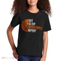 Eat Sleep Basketball Repeat Adults Basketball Kids T-Shirt thumb 2