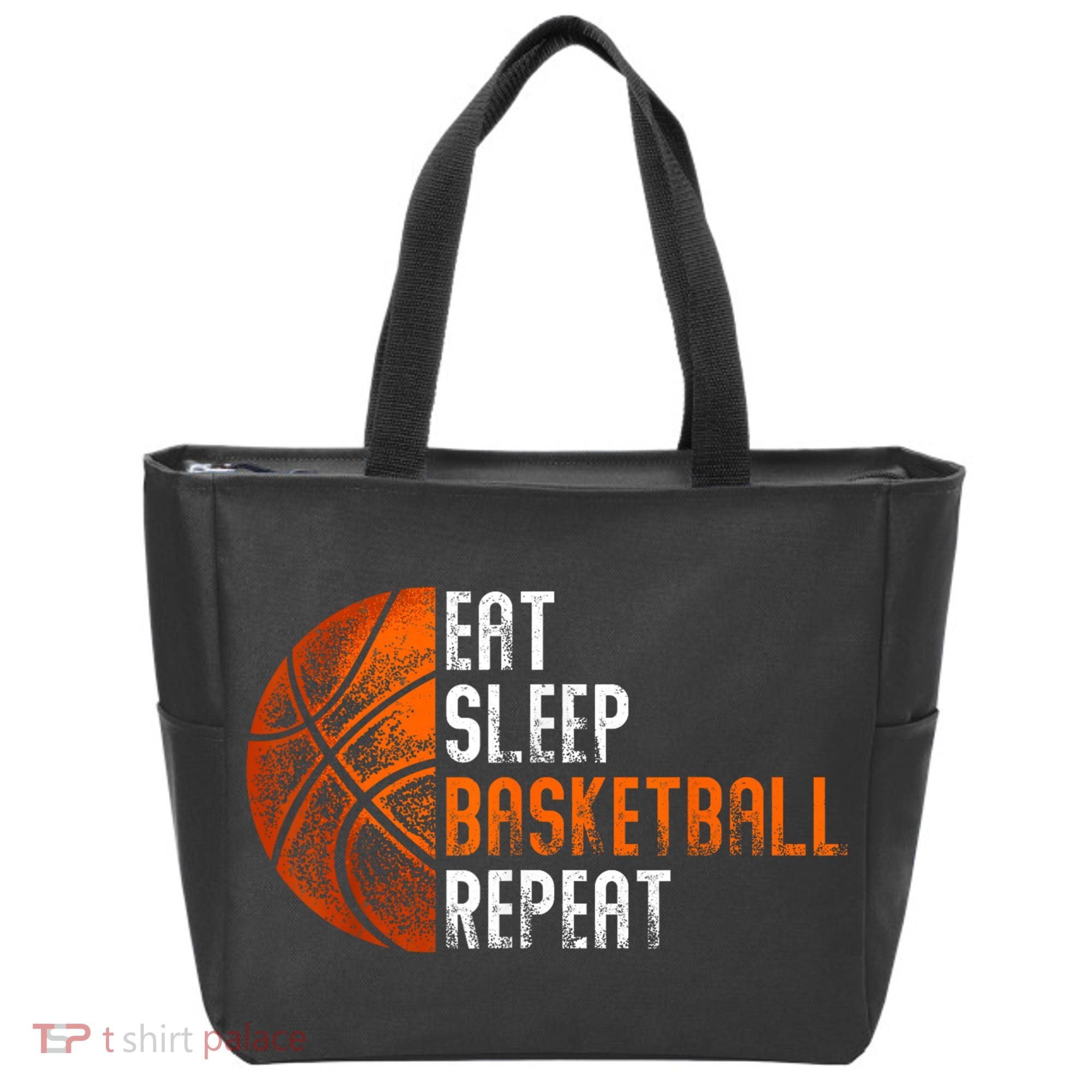 Eat Sleep Basketball Repeat Adults Basketball Tote Bag