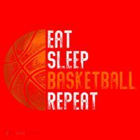 Eat Sleep Basketball Repeat Adults Basketball Santa Hat thumb 1