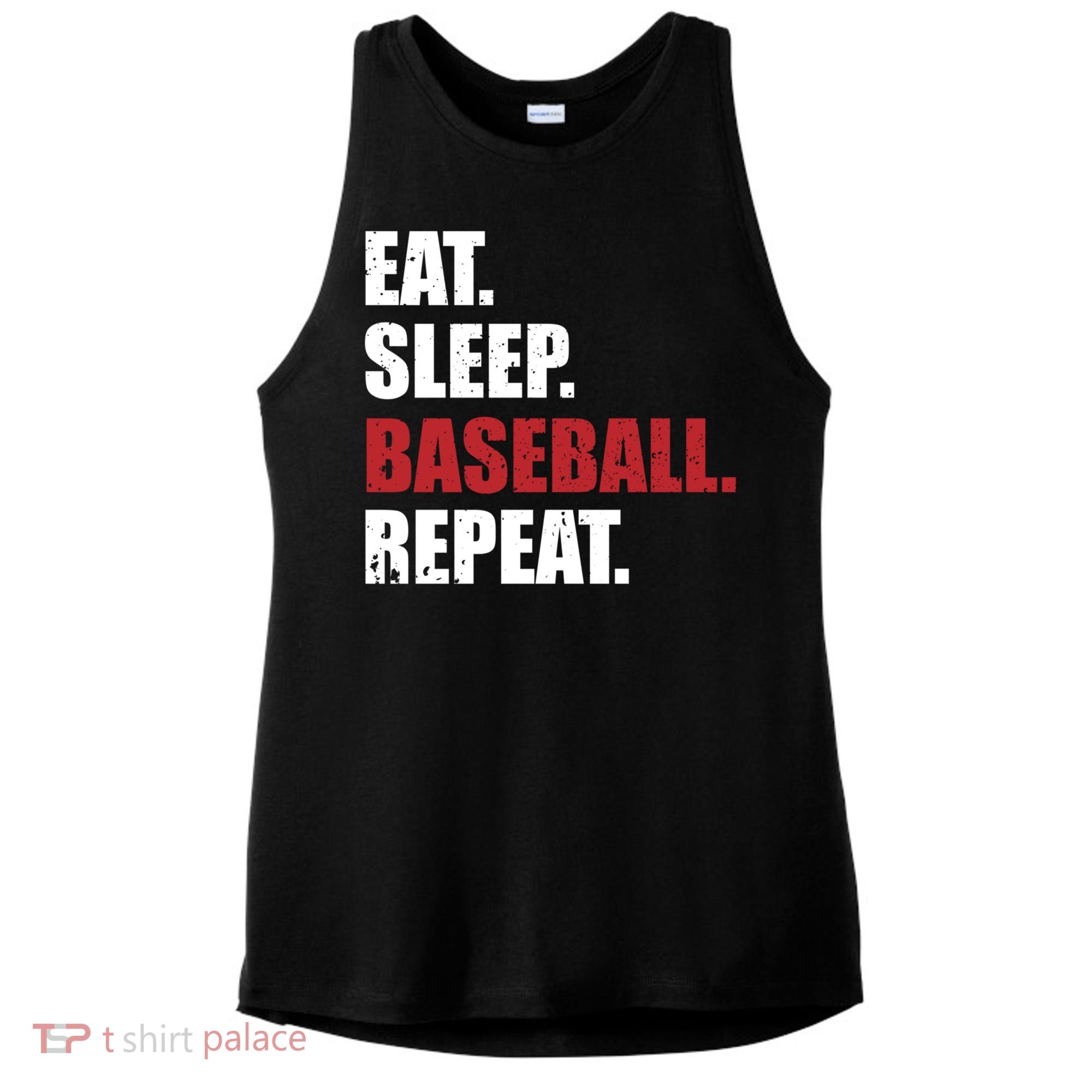 Eat Sleep Baseball Repeat Gift Ladies PosiCharge Tri-Blend Wicking Tank