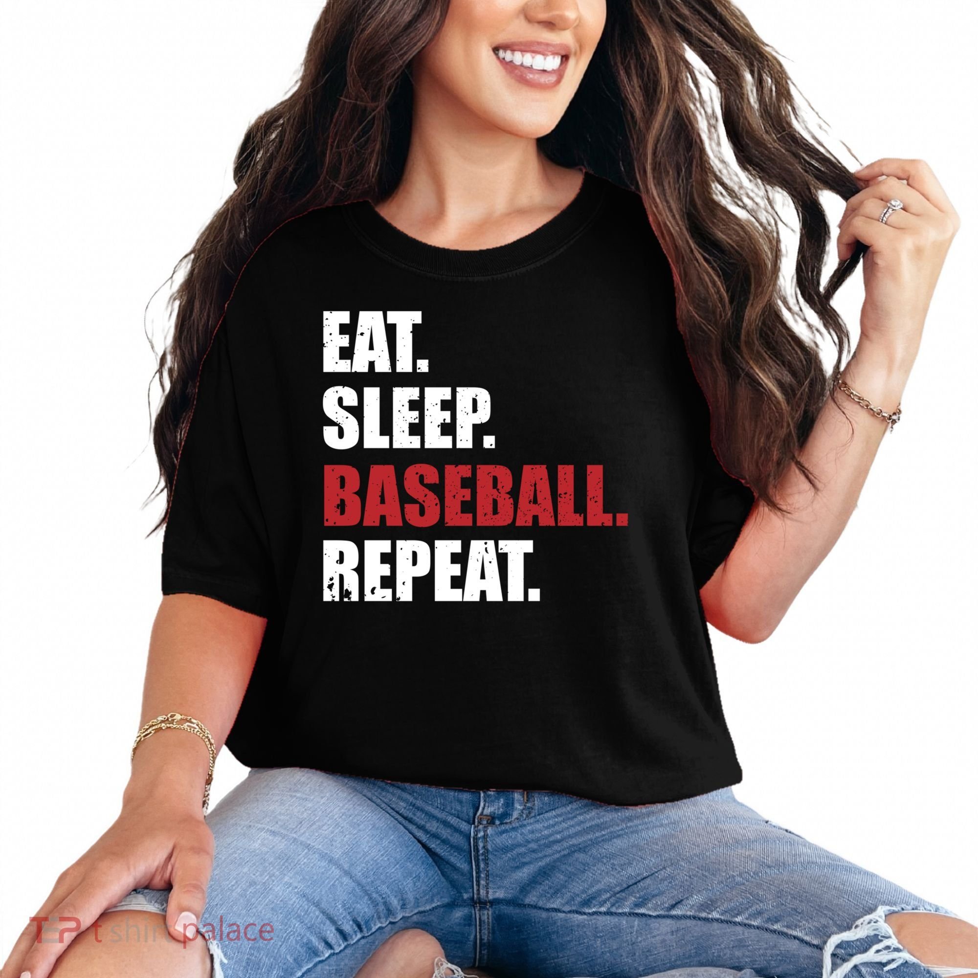 Eat Sleep Baseball Repeat Gift Comfort Colors T-Shirt