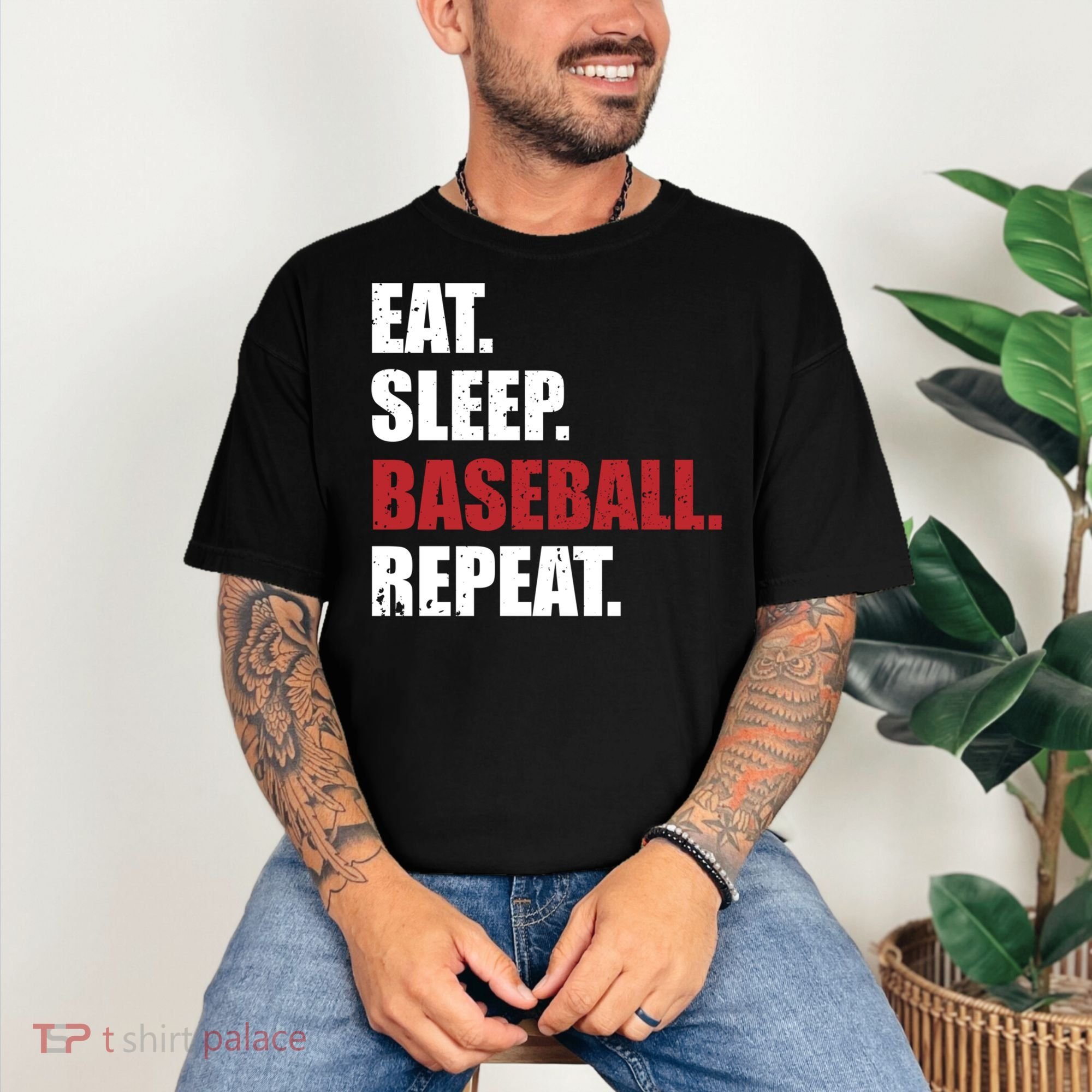 Eat Sleep Baseball Repeat Gift Comfort Colors T-Shirt