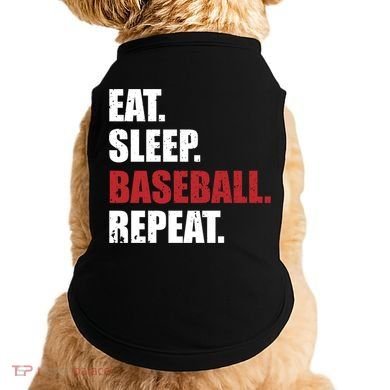 Eat Sleep Baseball Repeat Gift Doggie Tank