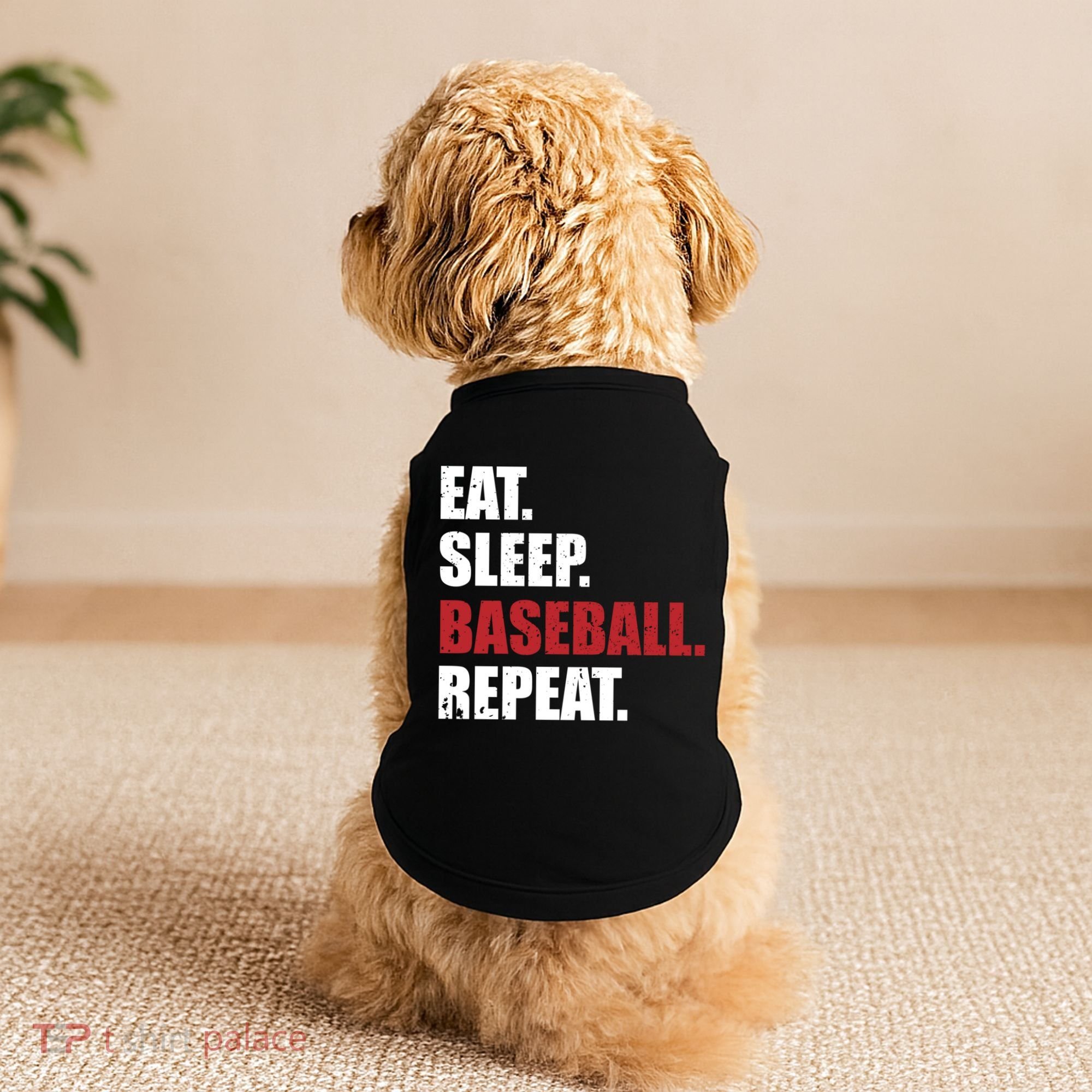 Eat Sleep Baseball Repeat Gift Doggie Tank
