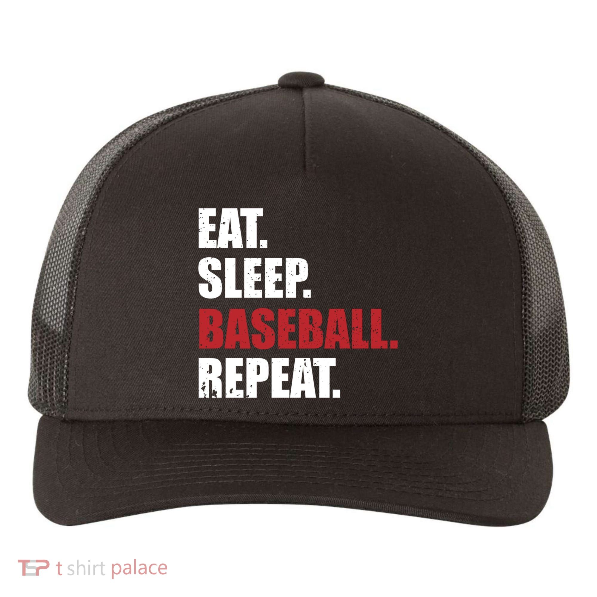 Eat Sleep Baseball Repeat Gift Yupoong Adult 5-Panel Trucker Hat