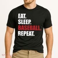 Eat Sleep Baseball Repeat Gift Cooling Performance Crew T-Shirt thumb 2