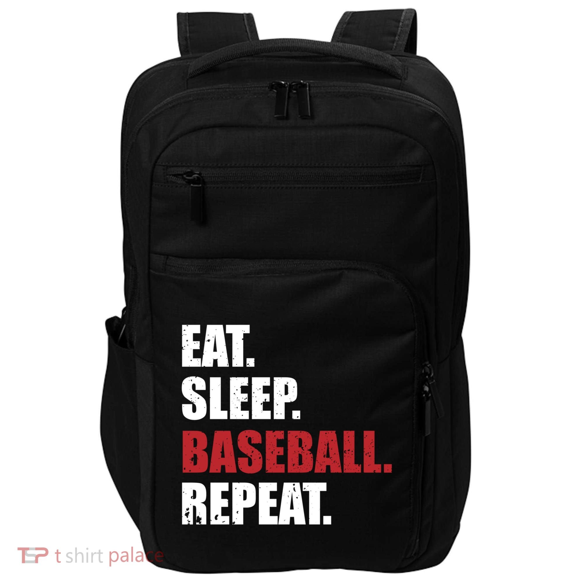 Eat Sleep Baseball Repeat Gift Impact Tech Backpack