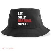Eat Sleep Baseball Repeat Gift Sustainable Bucket Hat thumb 0