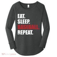 Eat Sleep Baseball Repeat Gift Women's Perfect Tri Tunic Long Sleeve Shirt thumb 0