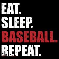 Eat Sleep Baseball Repeat Gift Flat Bill Trucker Hat thumb 2