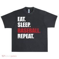 Eat Sleep Baseball Repeat Gift Urban Oversized Heavyweight T-Shirt thumb 0