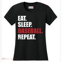 Eat Sleep Baseball Repeat Gift Women's Cooling Performance Crew T-Shirt thumb 0