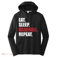 Eat Sleep Baseball Repeat Gift Performance Fleece Hoodie thumb 0