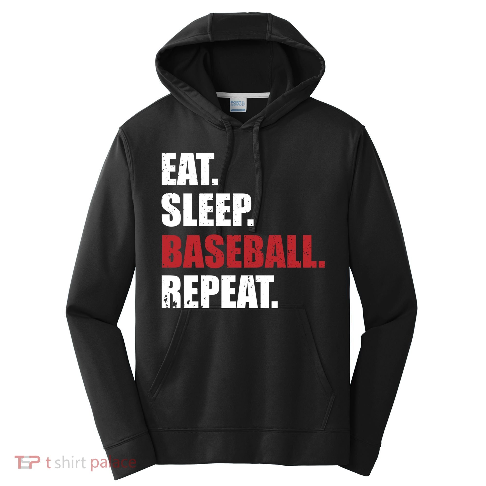 Eat Sleep Baseball Repeat Gift Performance Fleece Hoodie