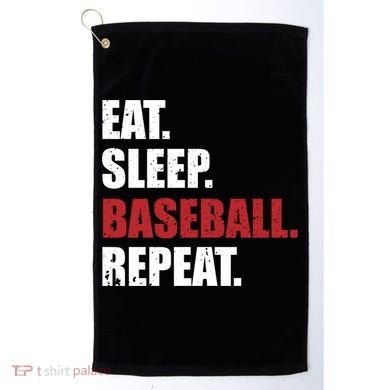 Eat Sleep Baseball Repeat Gift Golf Towel