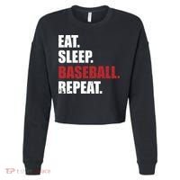 Eat Sleep Baseball Repeat Gift Cropped Pullover Crew thumb 0