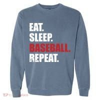 Eat Sleep Baseball Repeat Gift Garment-Dyed Sweatshirt thumb 0