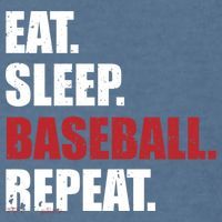 Eat Sleep Baseball Repeat Gift Garment-Dyed Sweatshirt thumb 2