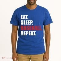 Eat Sleep Baseball Repeat Gift Tall T-Shirt thumb 2
