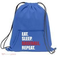 Eat Sleep Baseball Repeat Gift Sweatshirt Cinch Pack Bag thumb 0