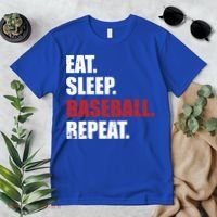 Eat Sleep Baseball Repeat Gift Premium T-Shirt thumb 2