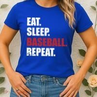 Eat Sleep Baseball Repeat Gift Women's T-Shirt thumb 2