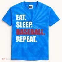 Eat Sleep Baseball Repeat Gift Kids Tie-Dye T-Shirt thumb 0